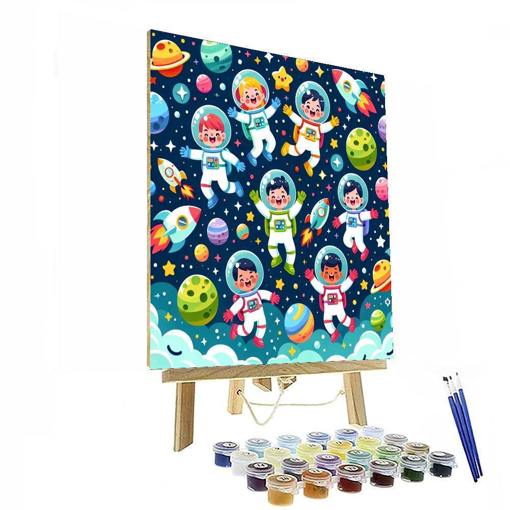 Adventurous Outer Space Journey Painting Number Kit