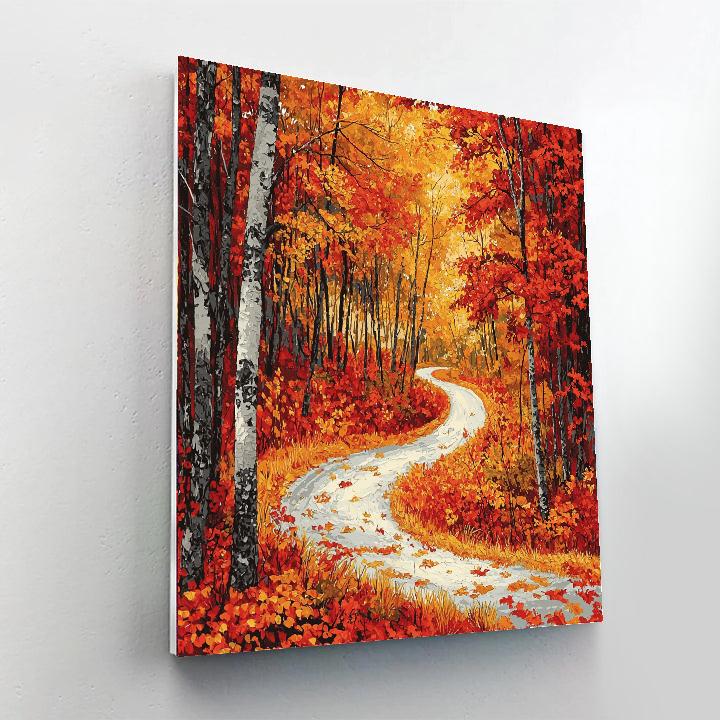 John Constable Inspired Pathway Through Autumn  Paint By Numbers Kits