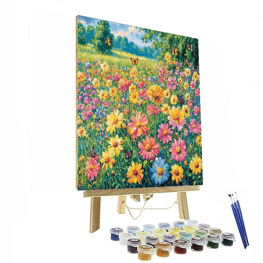 Monet Inspired Elysian Meadows  Painting By Numbers Kit