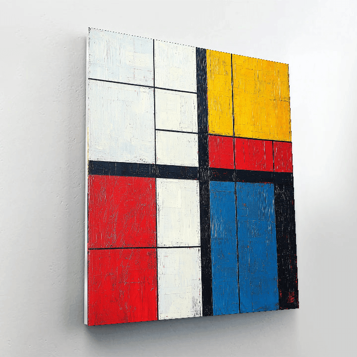 Piet Mondrian Inspired Harmony In City Lines  Paint By Color