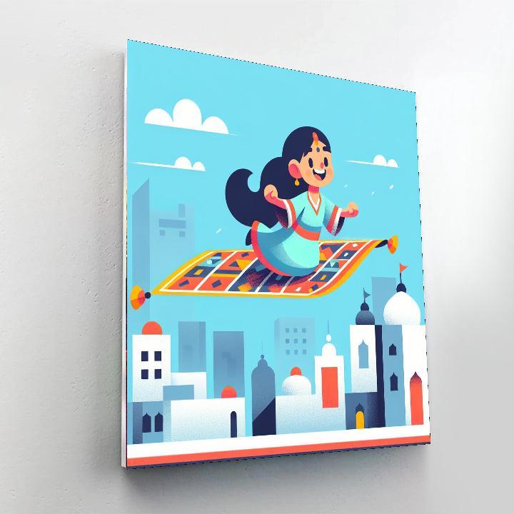 Magic Carpet Journey Painting Number Kit