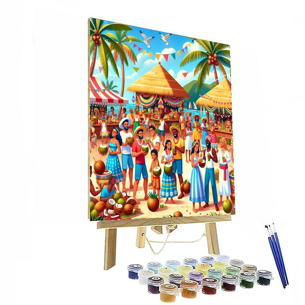 Kauai Coconut Festival - Usa Painting By Numbers Kit