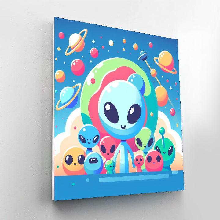 Adventurous Alien Encounter Paint By Numbers Art