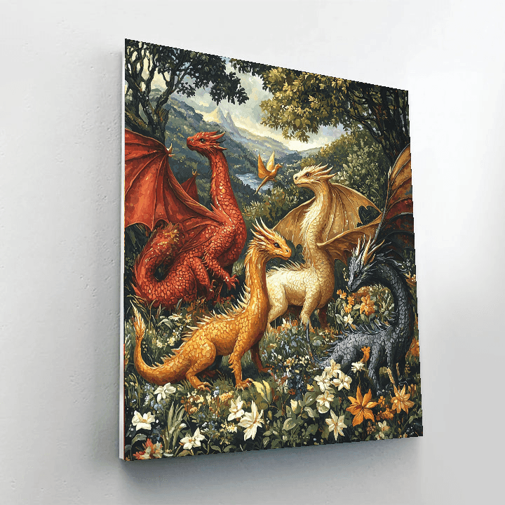 William Blake Inspired Blake's Mythical Beasts  Painting By Numbers Kit