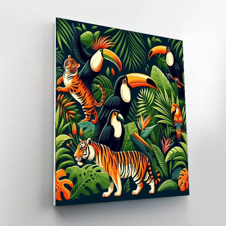 Imaginative Jungle Journey Paint By Numbers Art