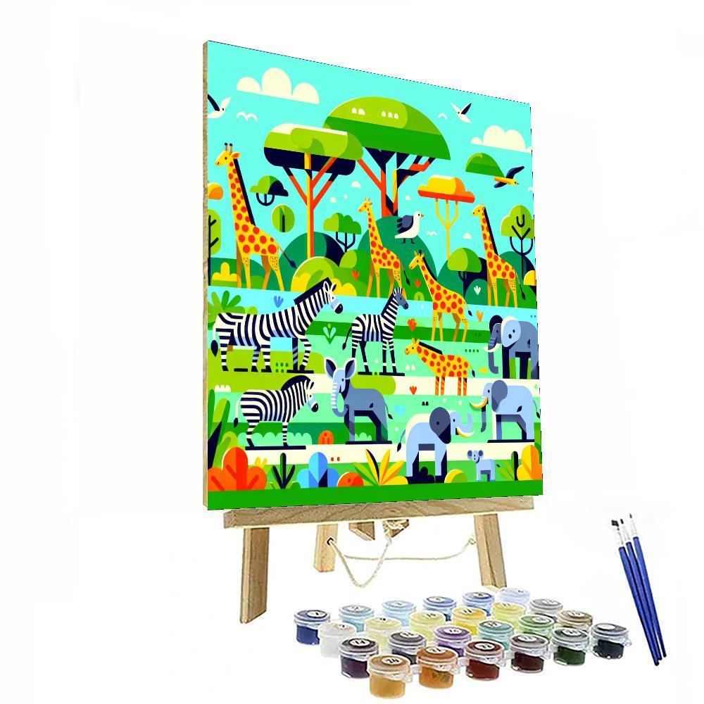 Savannah Wildlife Adventure Paint By Color