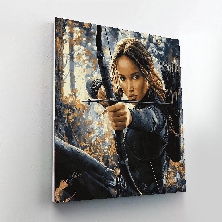 Jennifer Lawrence: Unleashing The Fire Within Katniss Number Painting