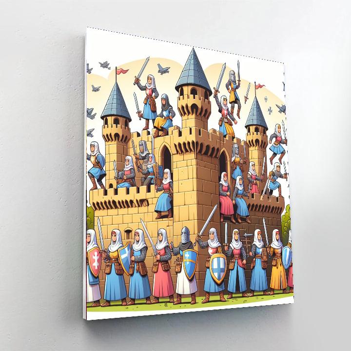 Medieval Castle Defense Numbered Painting Kits