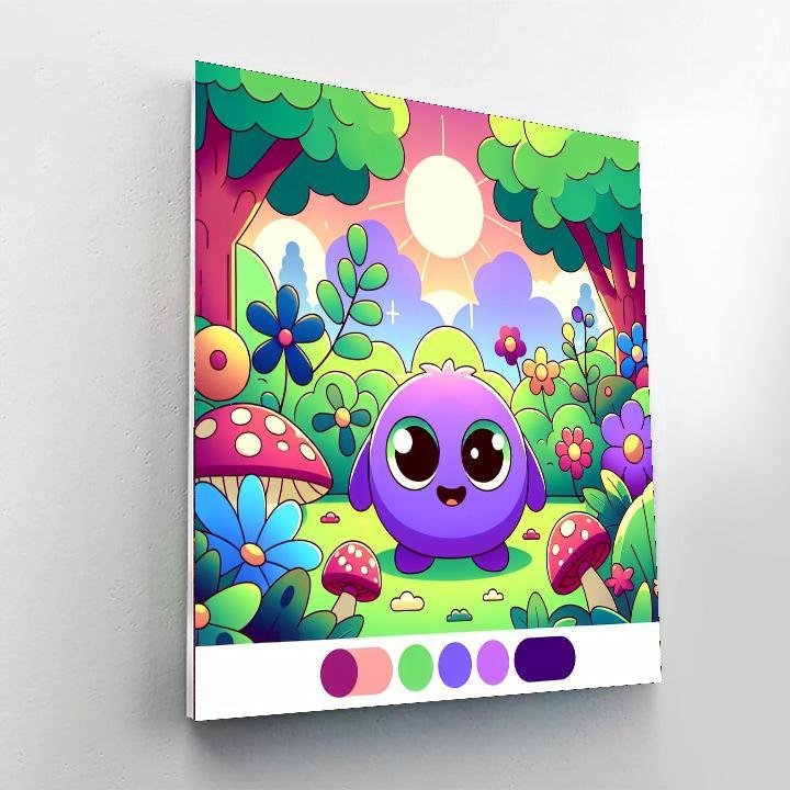 Happy Little Monster Paint By Numbers Art