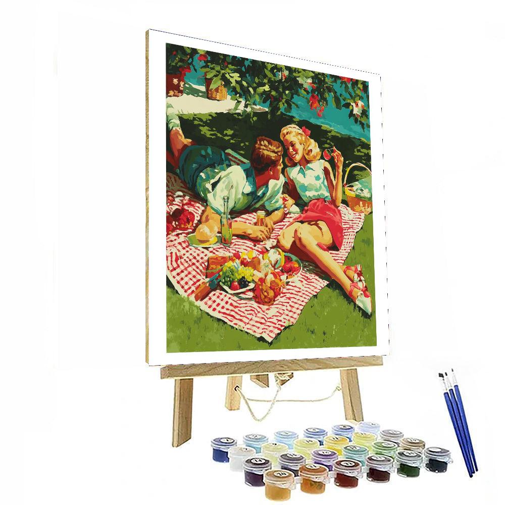 A Family Picnic Numbered Painting Kits