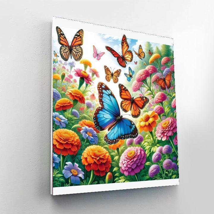 Colorful Butterfly Haven Paint By Number