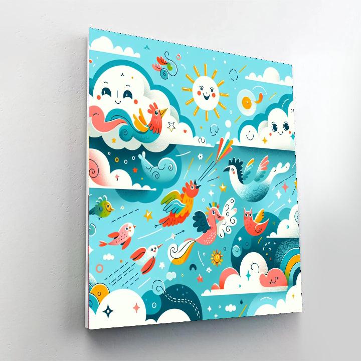 Cloud Caper Paint By Numbers Art