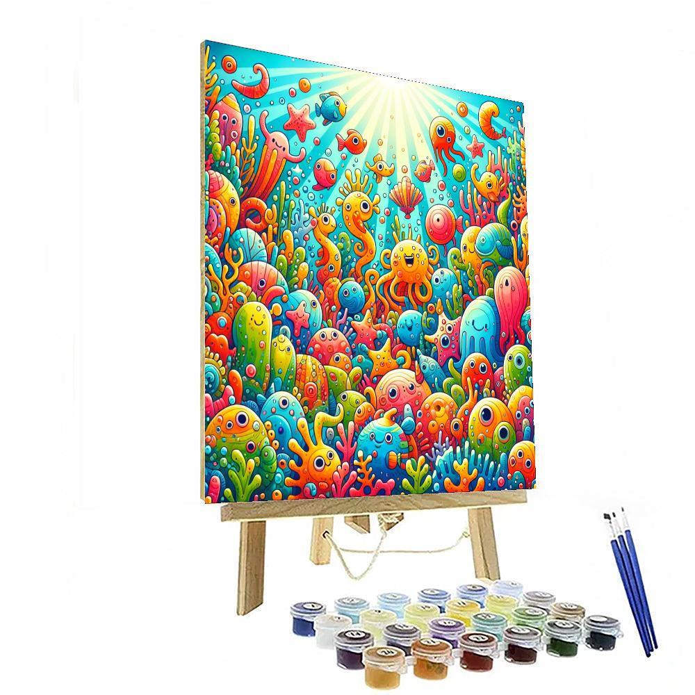 Underwater Wonderland For Kids Numbered Painting Kits