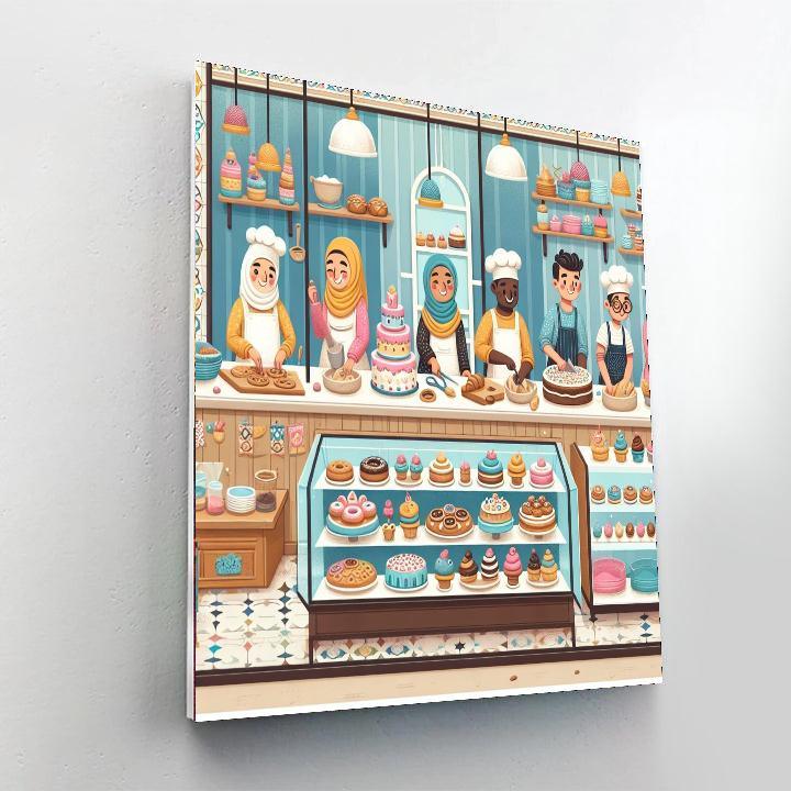 Charming Little Bakery Number Painting