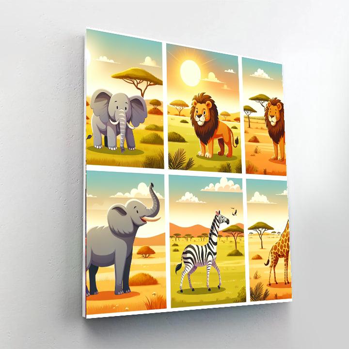 Sunny Safari Splendor Paint By Color