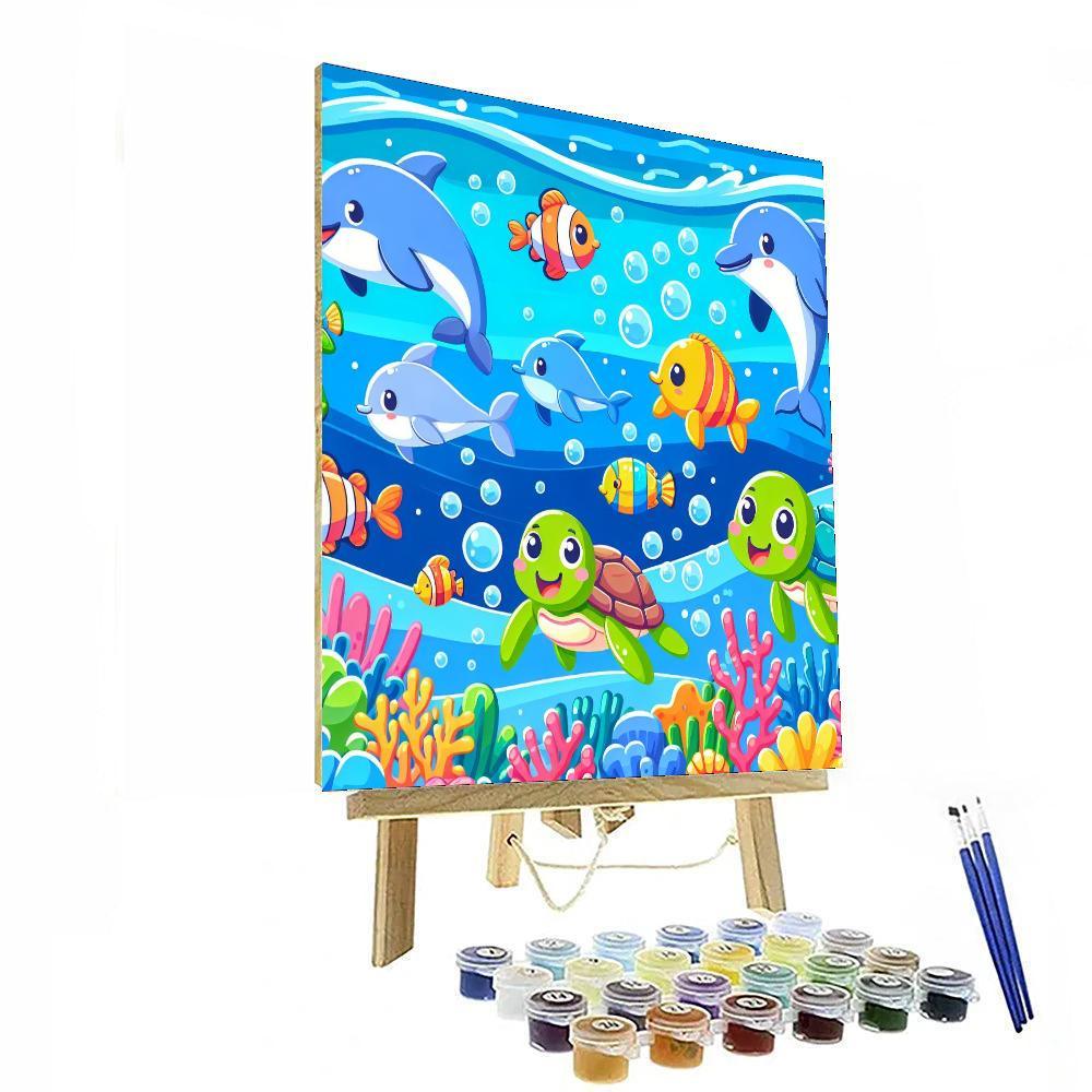 Bubbly Underwater Wonderland DIY Paint By Numbers