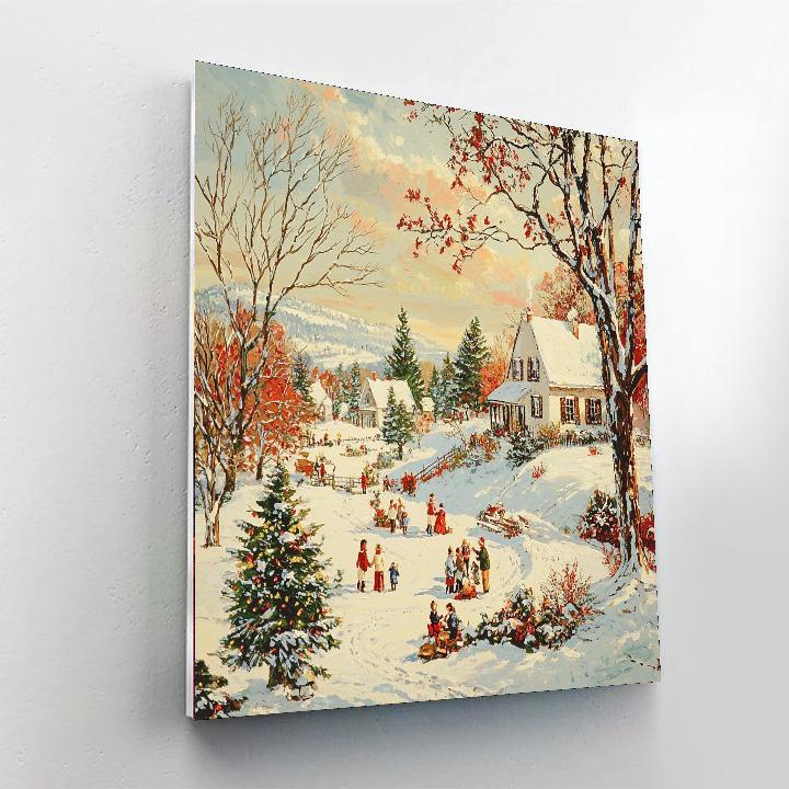 Norman Rockwell Inspired Nostalgic Winters  Paint By Numbers Kits