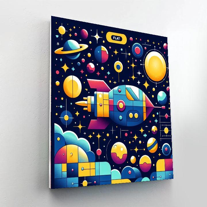 Space Galaxy Explorer Paint By Numbers Art