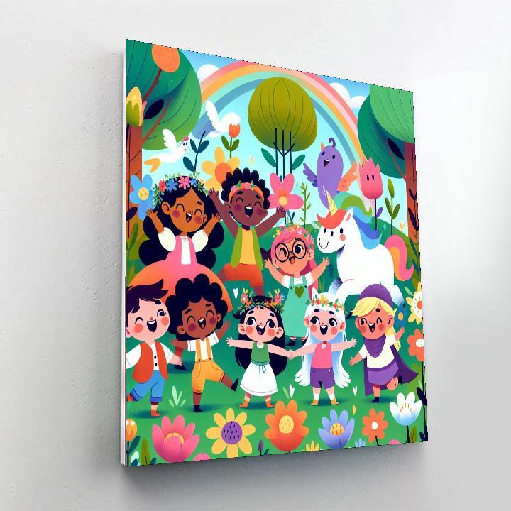 Fun In The Enchanted Forest Painting Number Kit