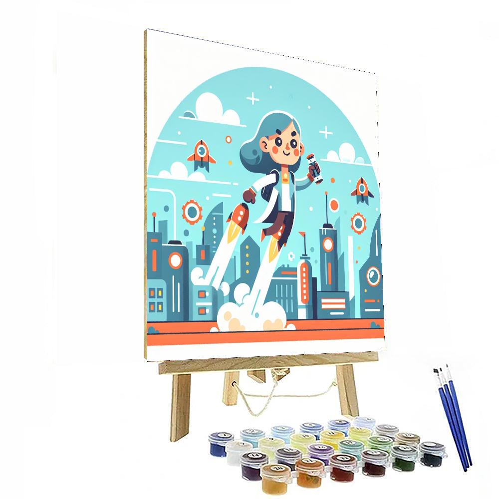 Futuristic Adventure Journey Painting Number Kit