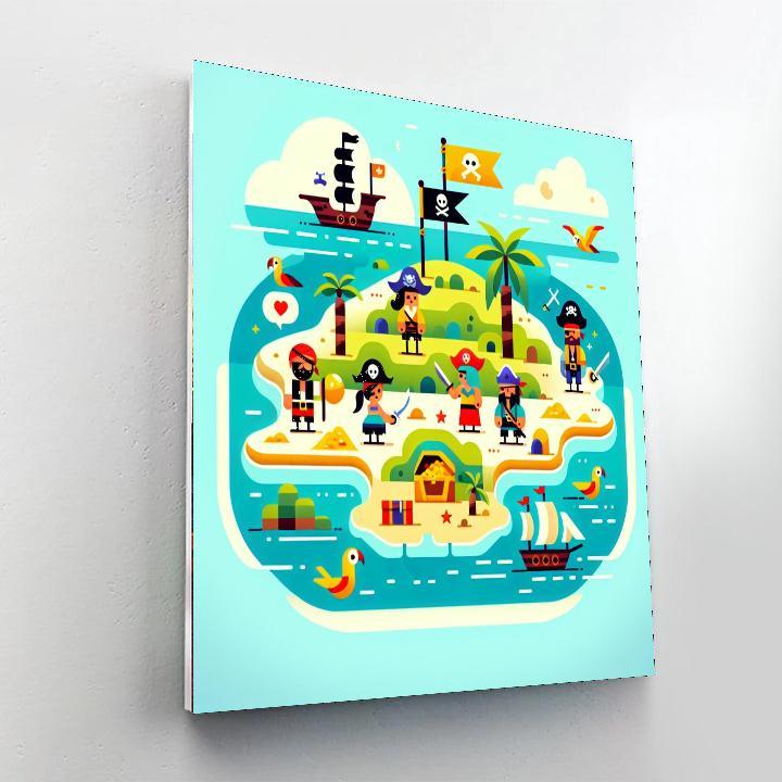 Pirate's Treasure Island Paint By Number