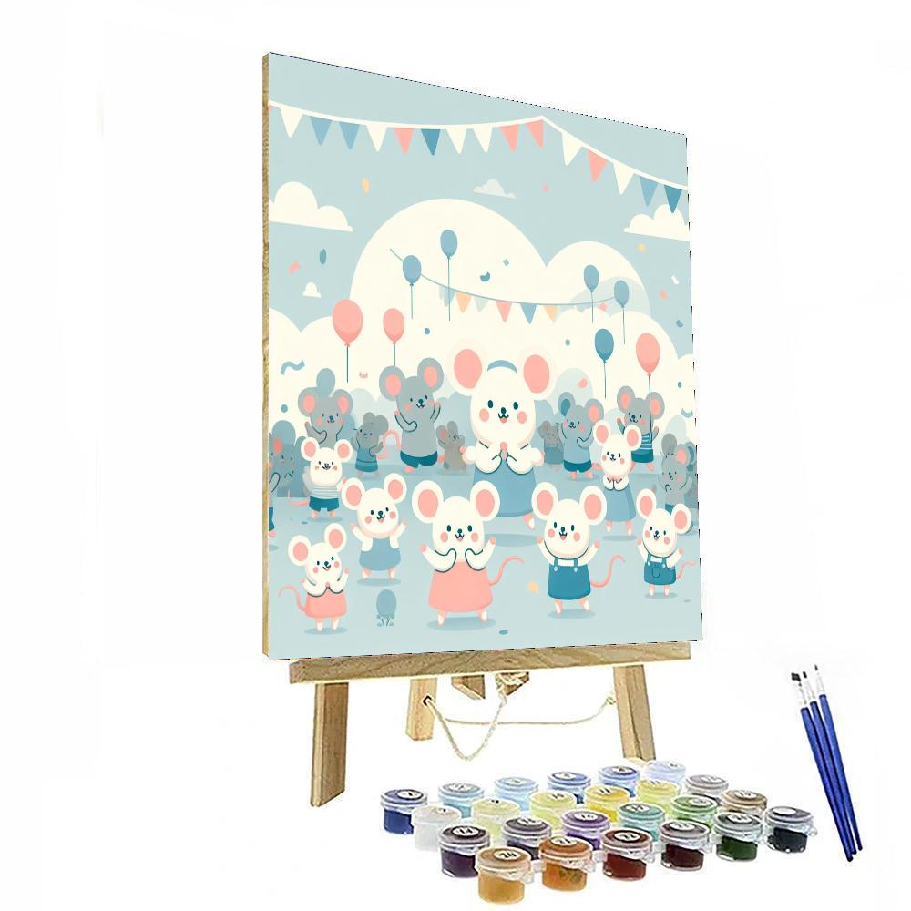 Merry Mice's Festival Paint By Color
