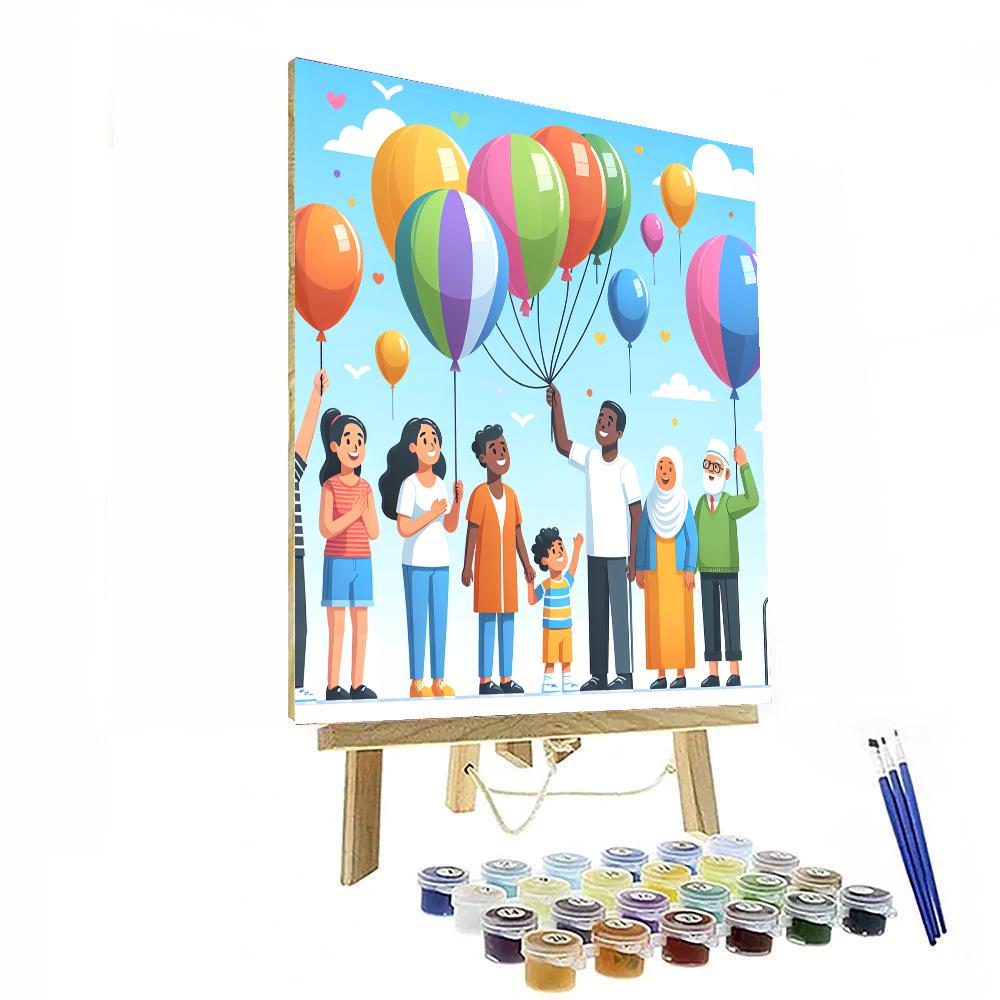 Balloon Festival Delight Painting By Numbers Kit