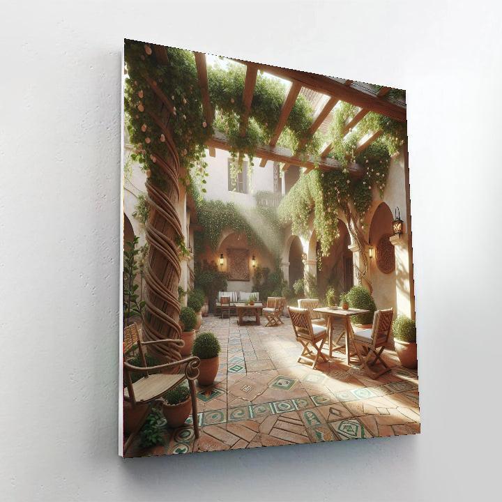 Mediterranean Courtyard Delight Numbered Painting Kits