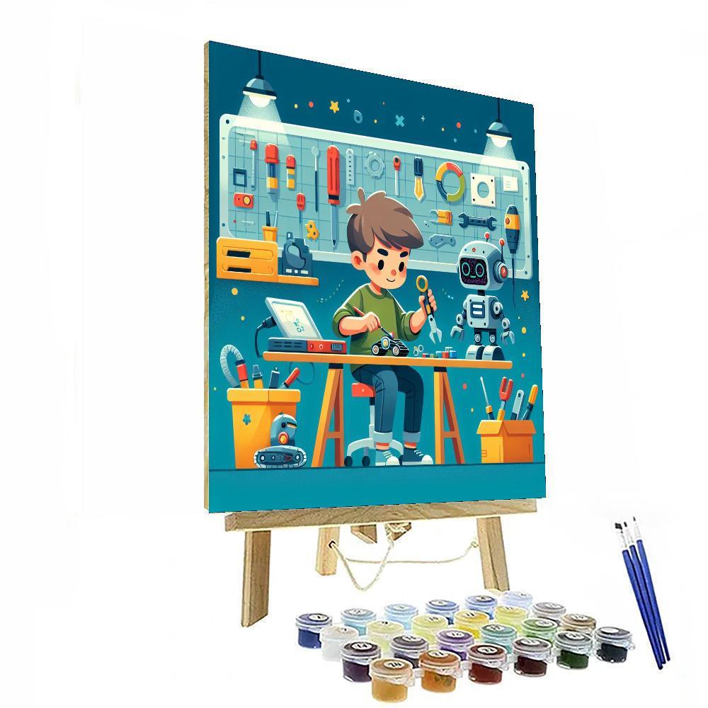 Futuristic Robot Challenge Paint By Numbers Kits