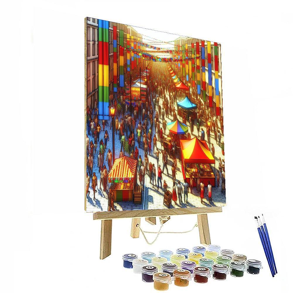Lively City Festival Numbered Painting Kits