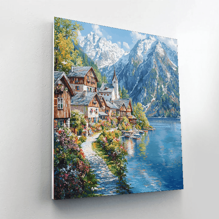 Hallstatt Lakeside Village Paint By Numbers Kits
