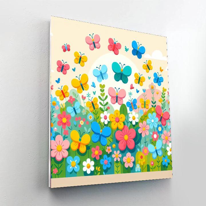 Lovely Butterfly Garden DIY Paint By Numbers