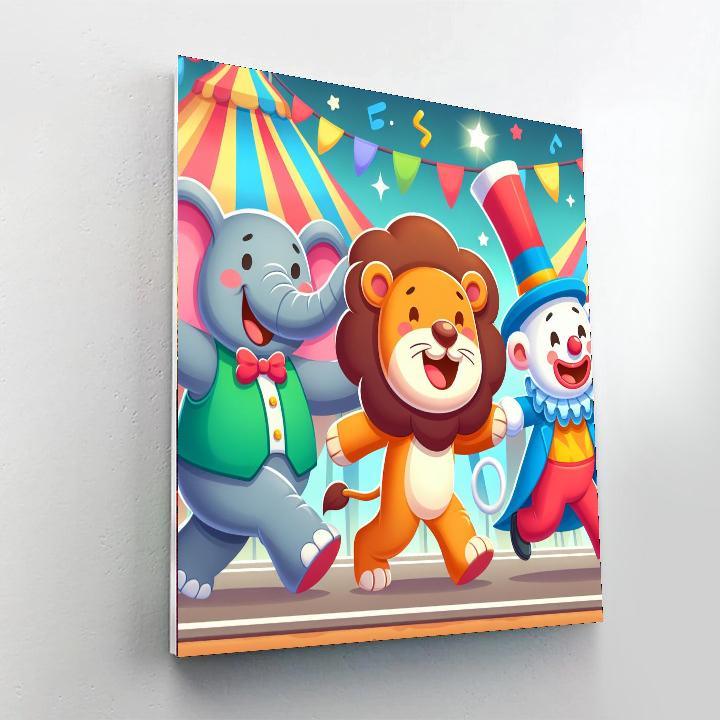 Friendly Circus Performers Painting By Numbers Kit