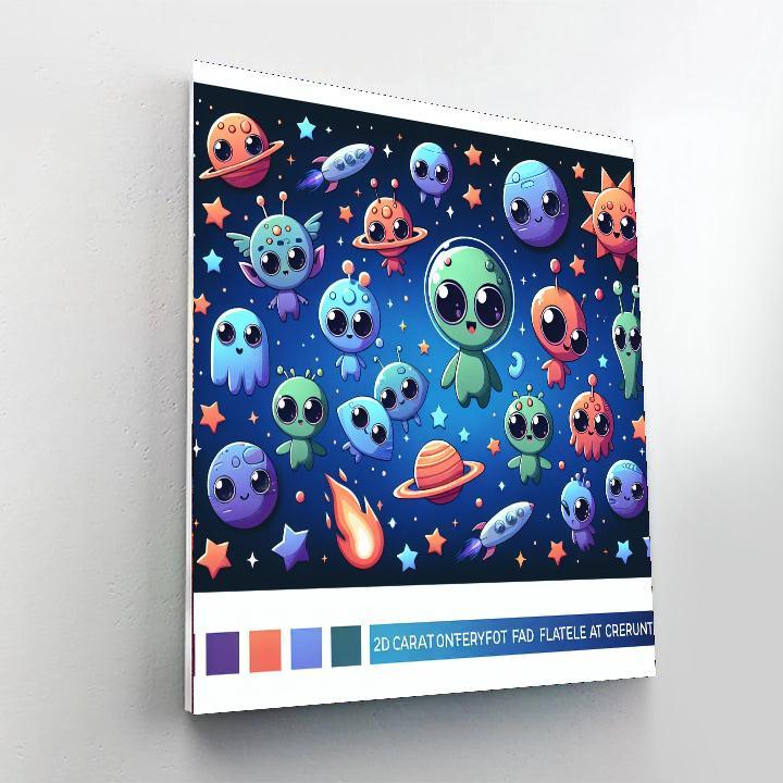 Cosmic Critter Club Number Painting