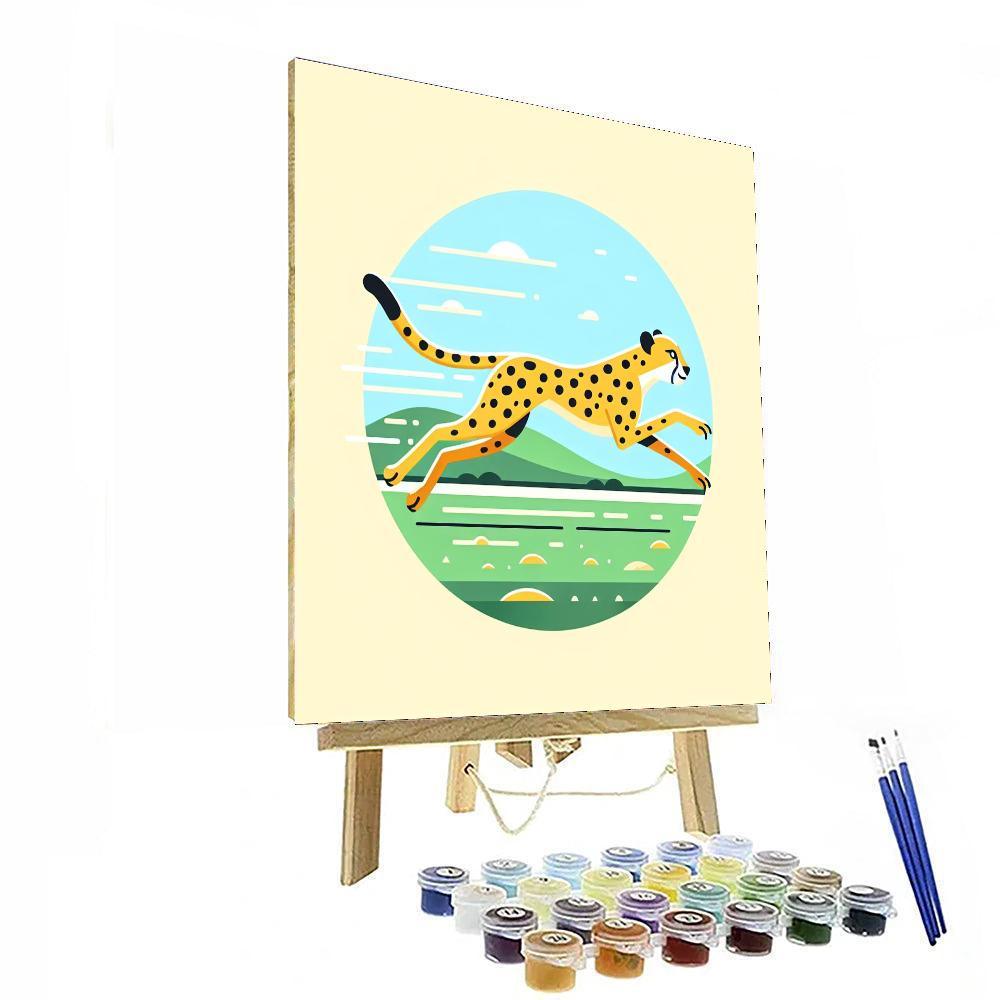 Clever Cheetah Run Paint By Color