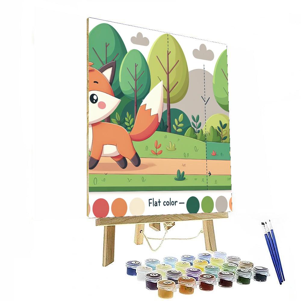 Forest Fox Trail Paint By Number