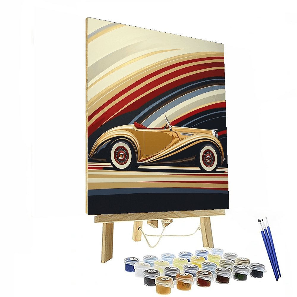 Tamara De Lempicka Inspired Vintage Race Day  Paint By Color