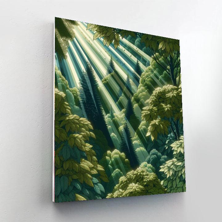 Lush Forest Canopy DIY Paint By Numbers