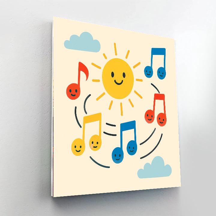 Merry Music Notes DIY Paint By Numbers