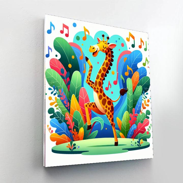 Jungle Jive Giraffe Number Painting