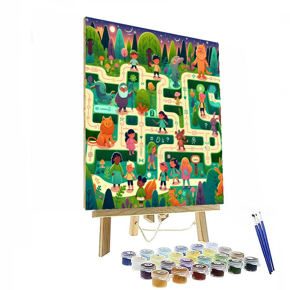 Mystic Woodland Maze Paint By Number