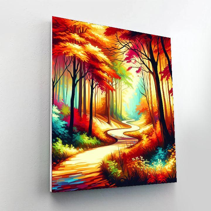 Bright Autumn Walk Paint By Number