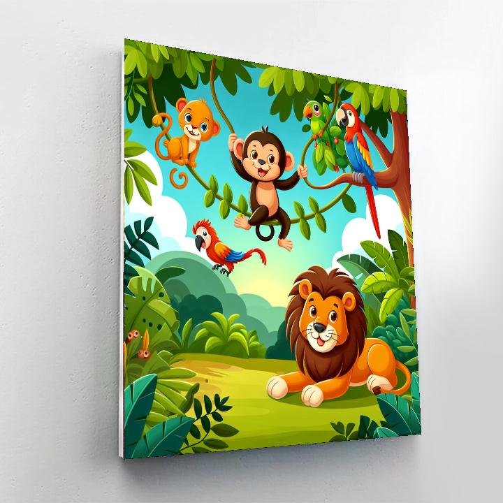 Playful Animal Expedition Numbered Painting Kits