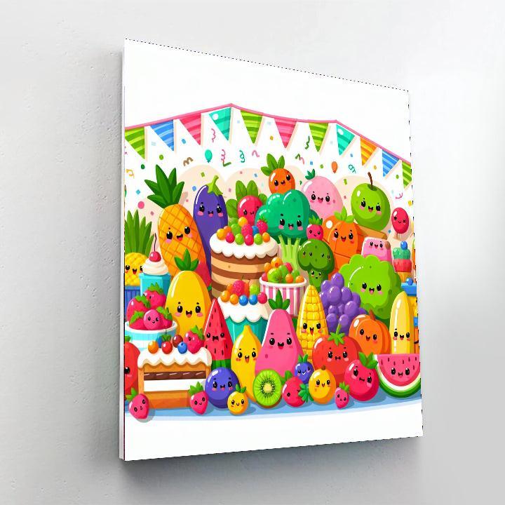 Kawaii Food Fiesta Paint By Number