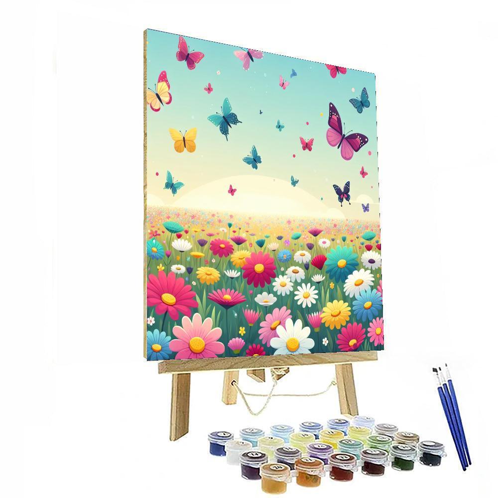 Butterfly Meadow Magic Paint By Color