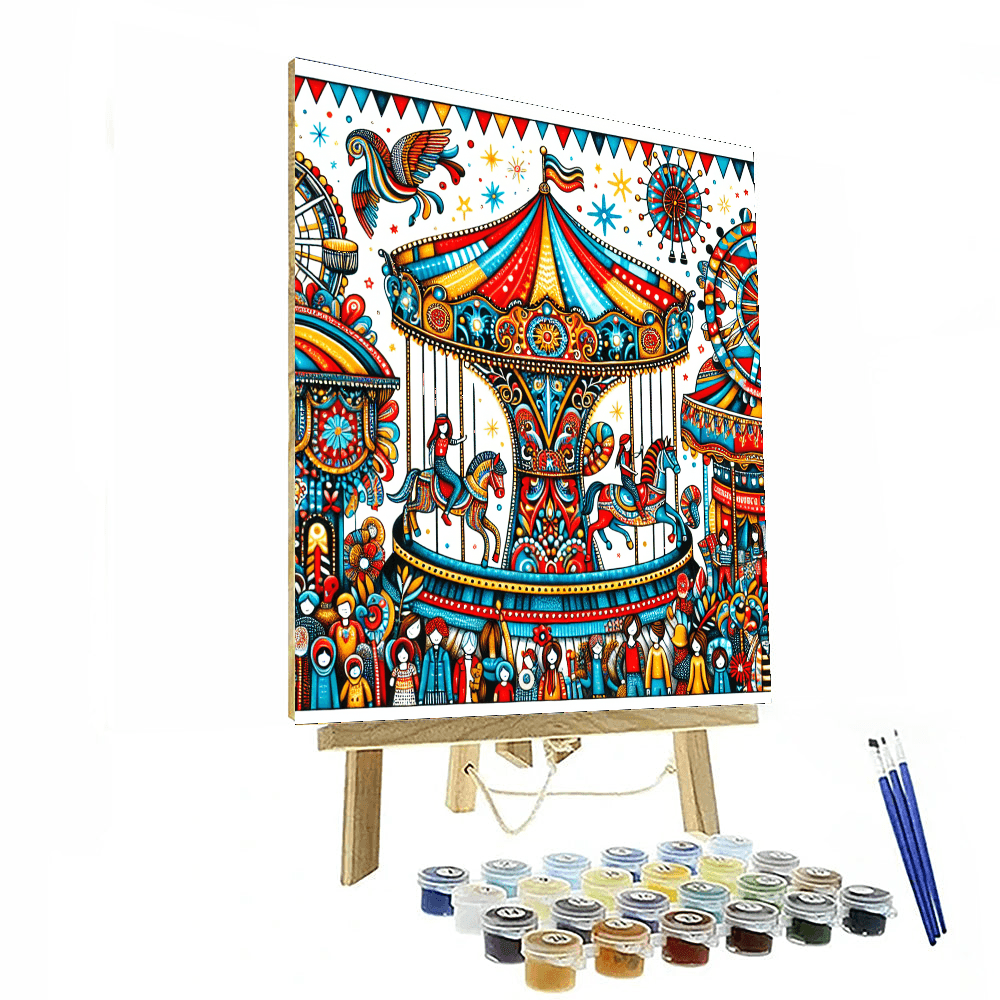 Nostalgic Fairground Scenes Painting By Numbers Kit