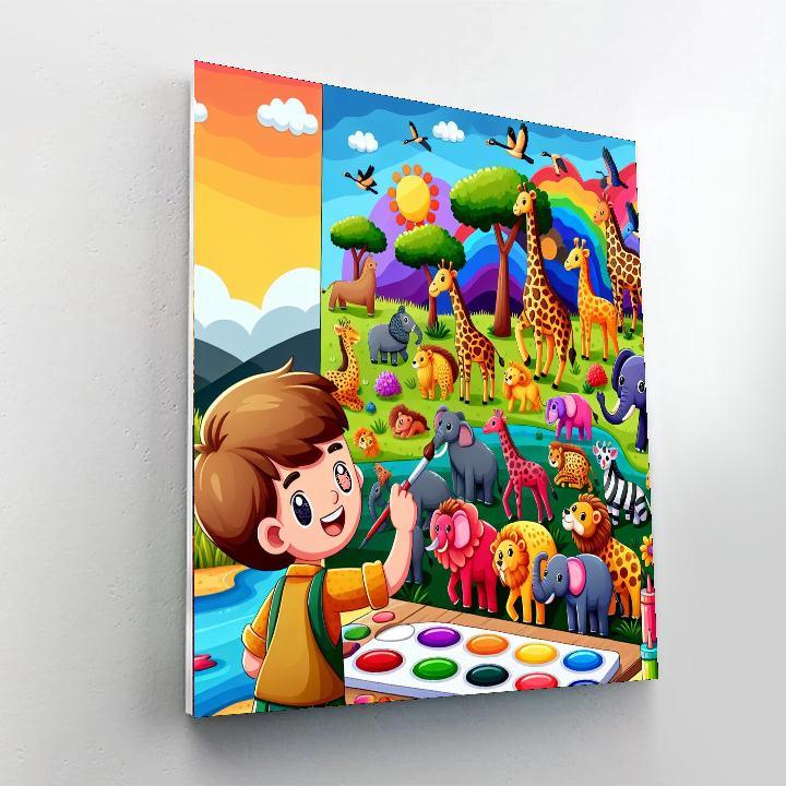 Artistic Safari Adventure Paint By Numbers Kits
