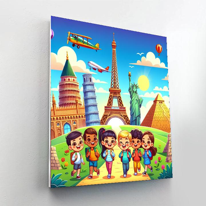 Traveling The World Number Painting