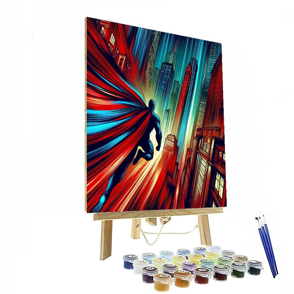 Spider-man's Cityscape Adventure Number Painting