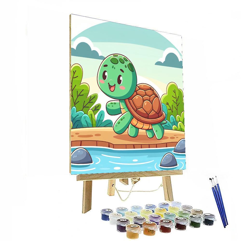 Friendly Turtle Trek Number Painting